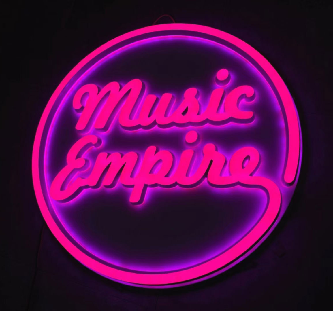face lit channel letter music empire