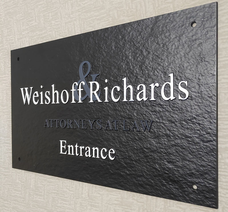 Weis Engraved Plaque Sign
